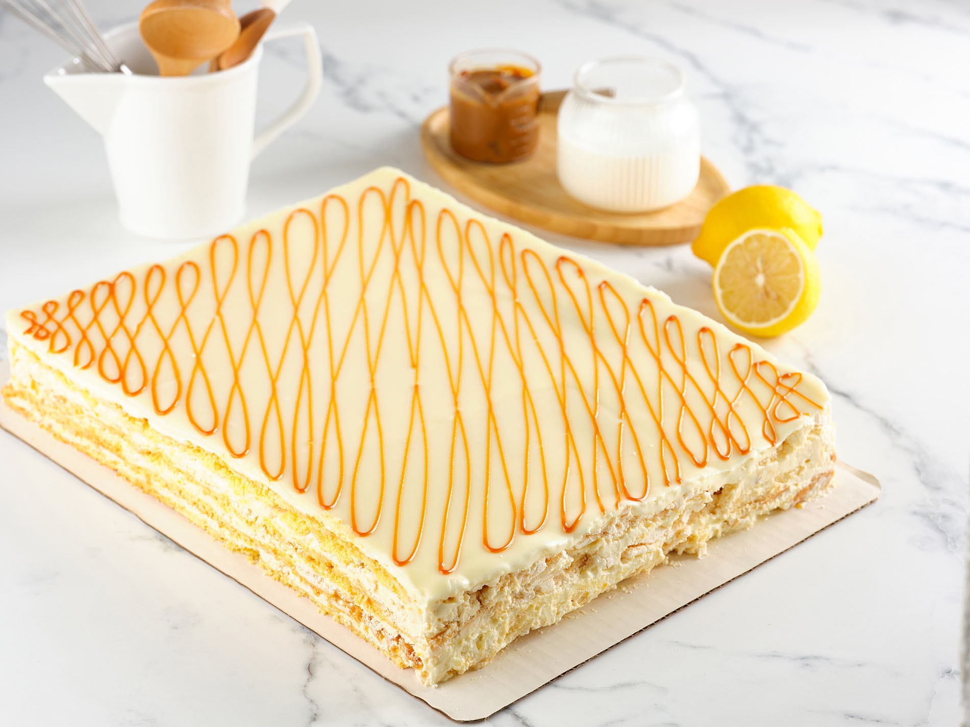 Rectangle cake Lemon