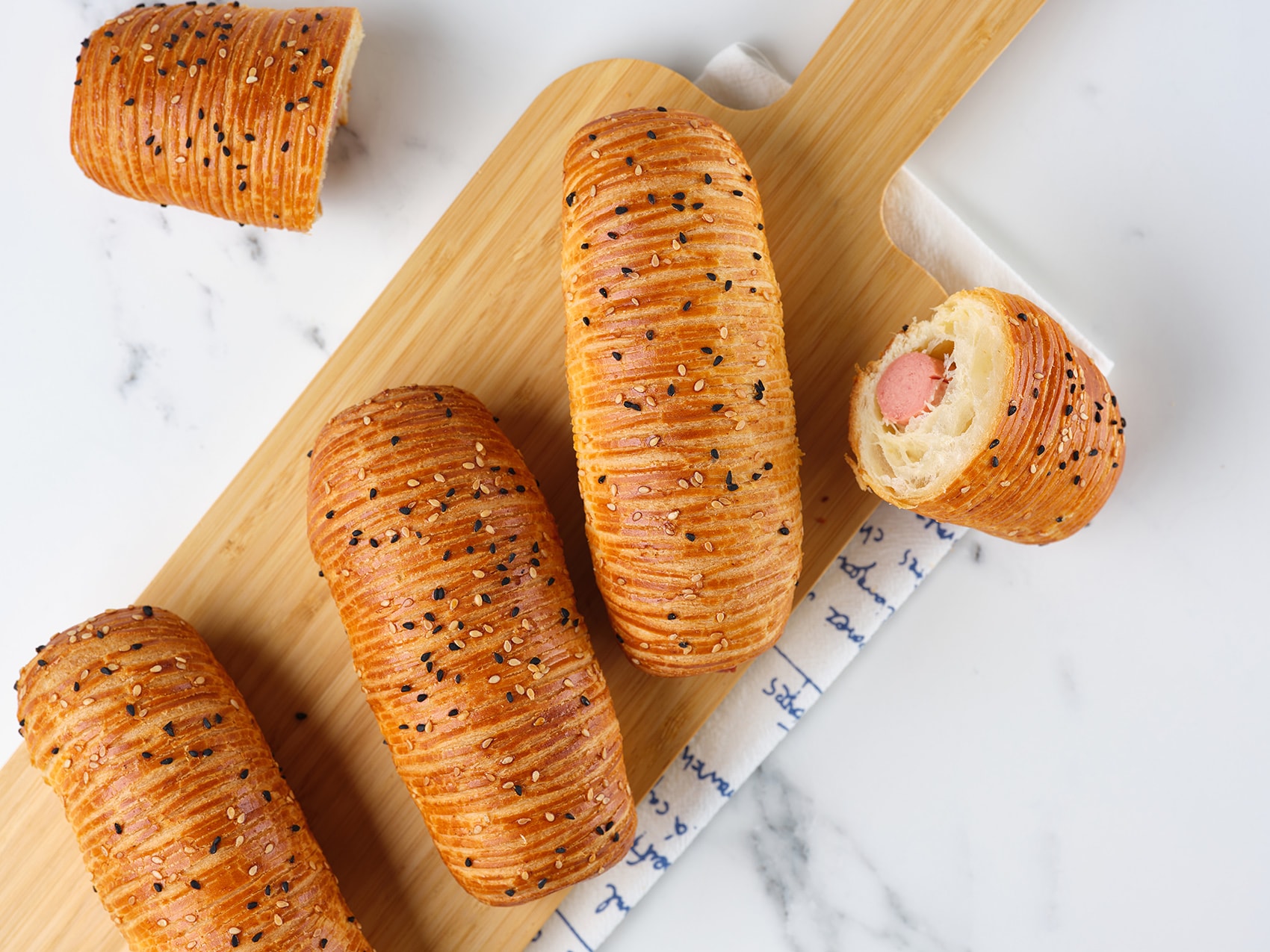 Puff with sausage