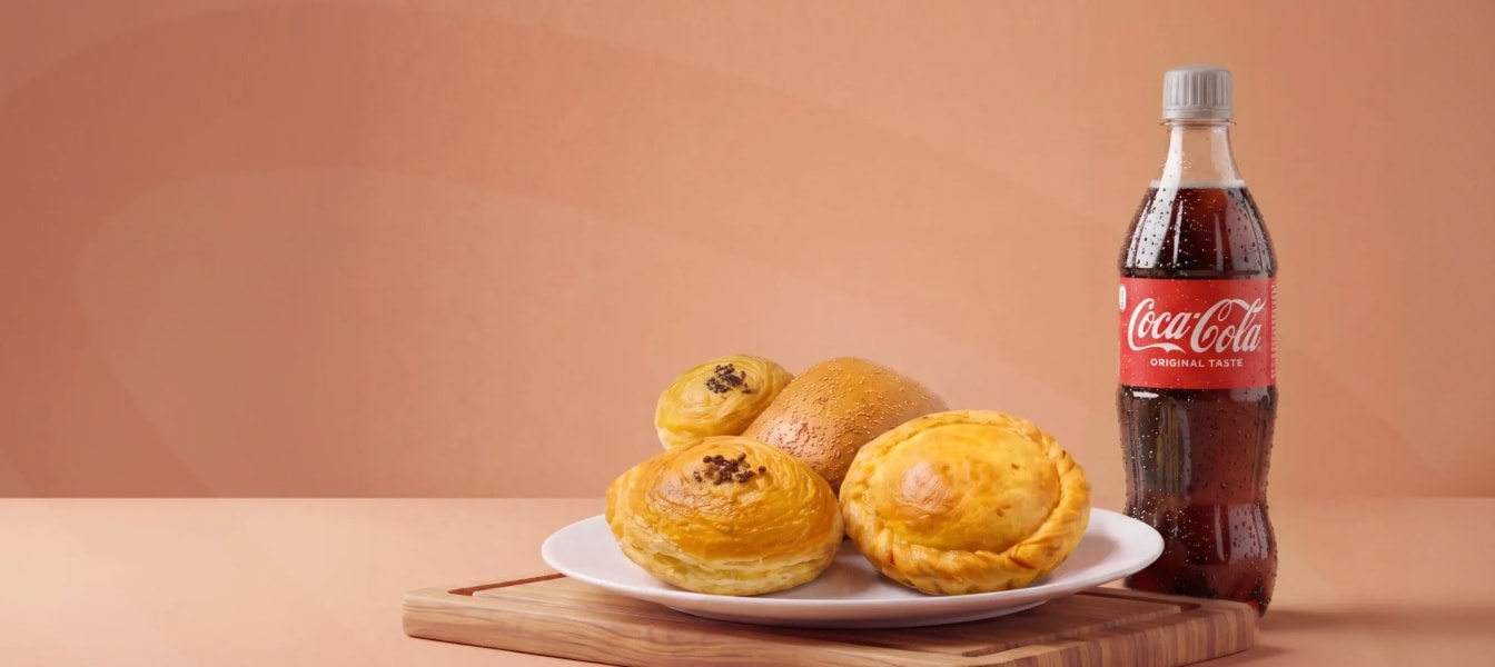 The Perfect Lunch Combo: Buy Hearty Savory Pastries — Get Coca-Cola!